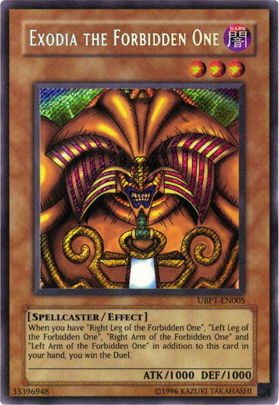 Exodia the Forbidden One [UBP1-EN005] Secret Rare | Tables and Towers