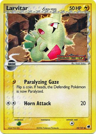 Larvitar (52/101) (Delta Species) (Stamped) [EX: Dragon Frontiers] | Tables and Towers