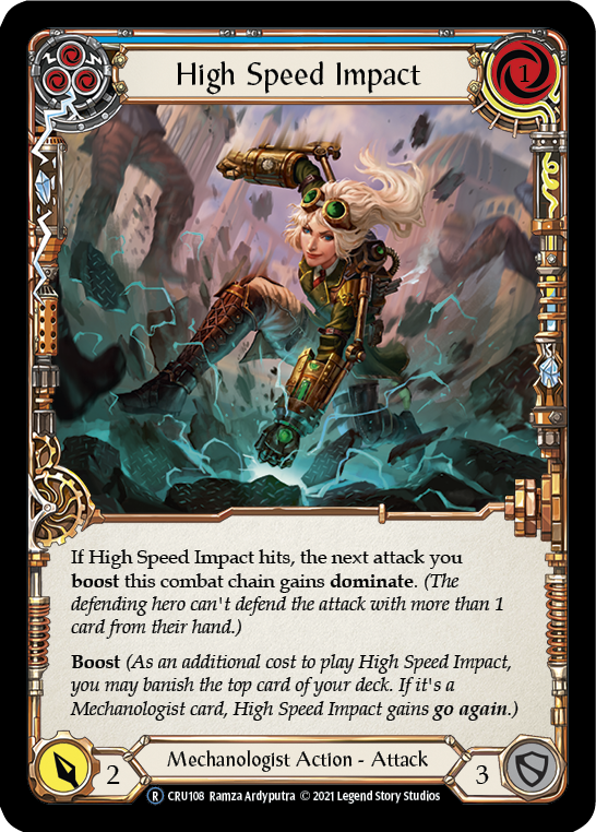 High Speed Impact (Blue) [U-CRU108] (Crucible of War Unlimited)  Unlimited Rainbow Foil | Tables and Towers