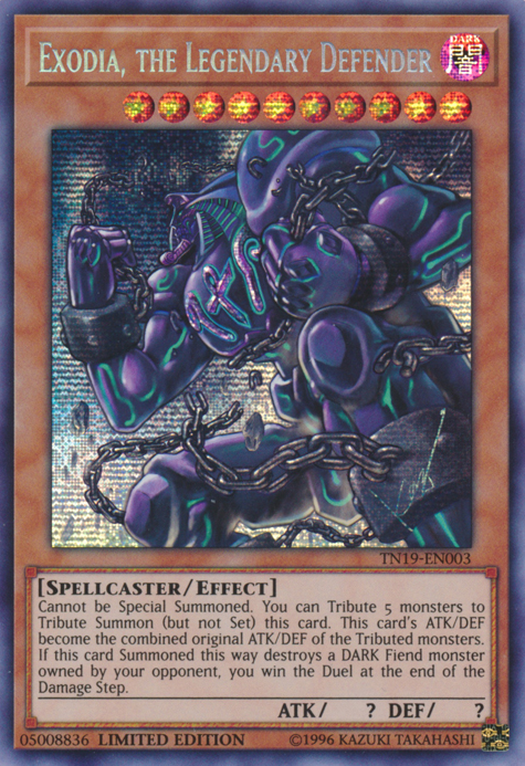 Exodia, the Legendary Defender [TN19-EN003] Prismatic Secret Rare | Tables and Towers