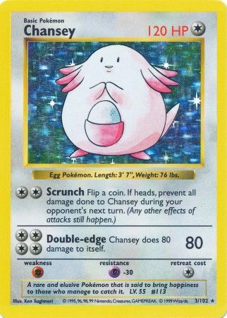 Chansey (3/102) [Base Set Shadowless Unlimited] | Tables and Towers