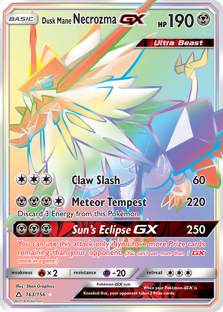 Dusk Mane Necrozma GX (163/156) [Sun & Moon: Ultra Prism] | Tables and Towers