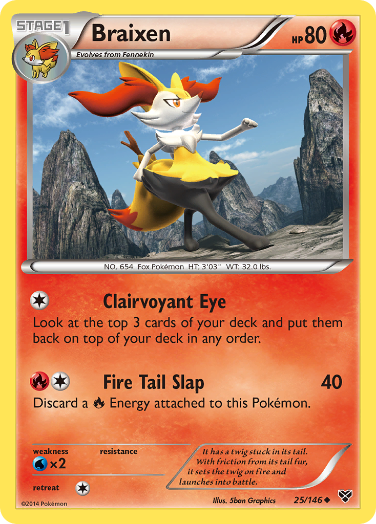 Braixen (25/146) [XY: Base Set] | Tables and Towers