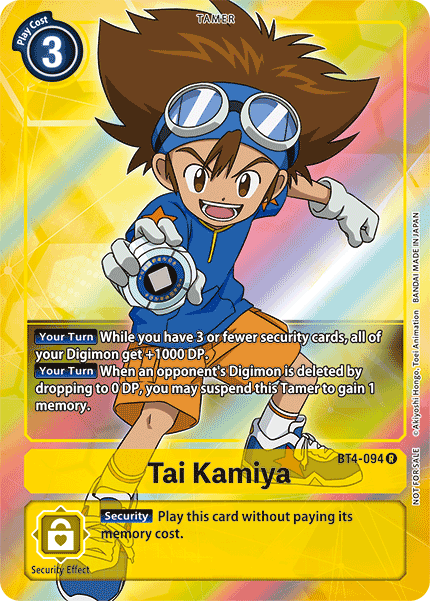 Tai Kamiya [BT4-094] (Buy-A-Box Promo) [Great Legend Promos] | Tables and Towers