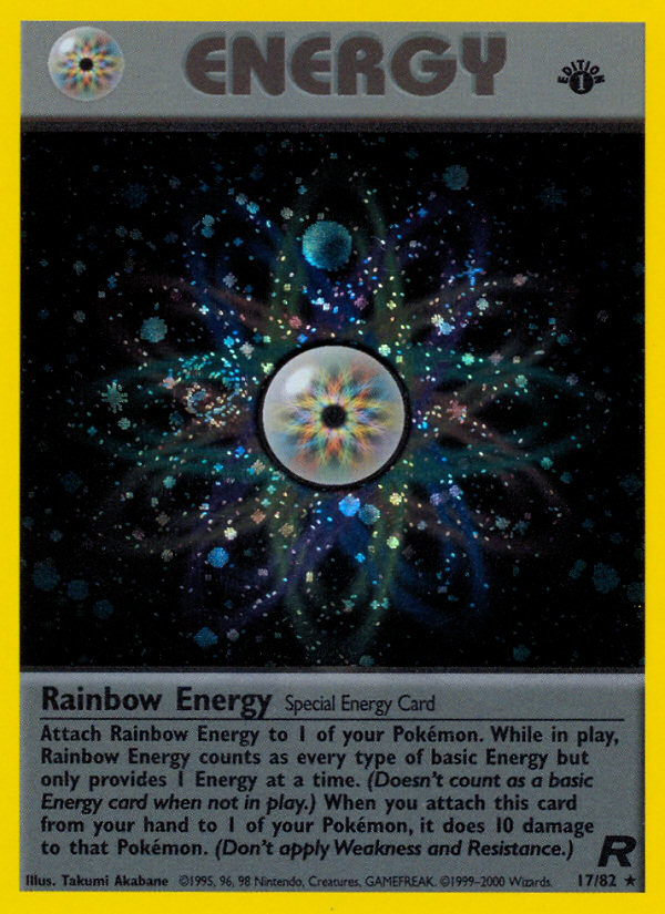 Rainbow Energy (17/82) [Team Rocket 1st Edition] | Tables and Towers