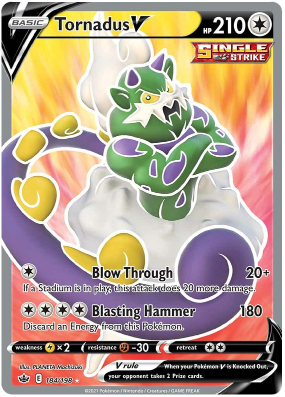 Tornadus V (184/198) [Sword & Shield: Chilling Reign] | Tables and Towers