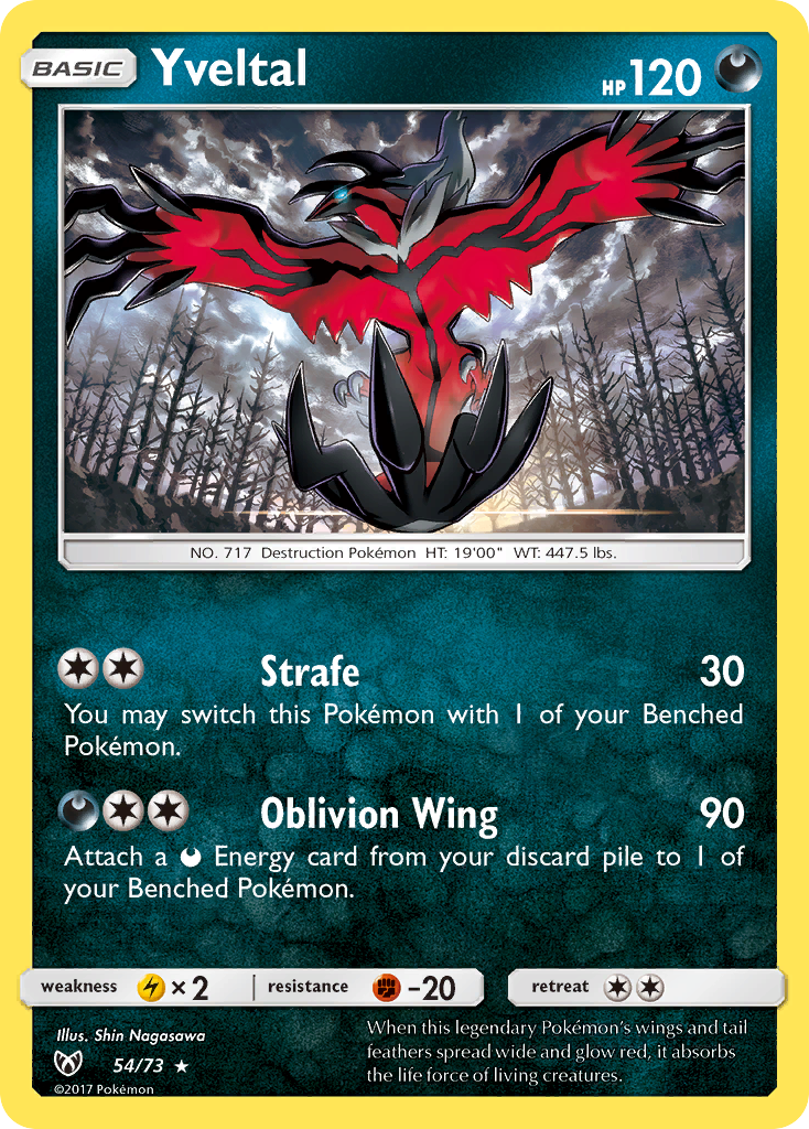 Yveltal (54/73) [Sun & Moon: Shining Legends] | Tables and Towers