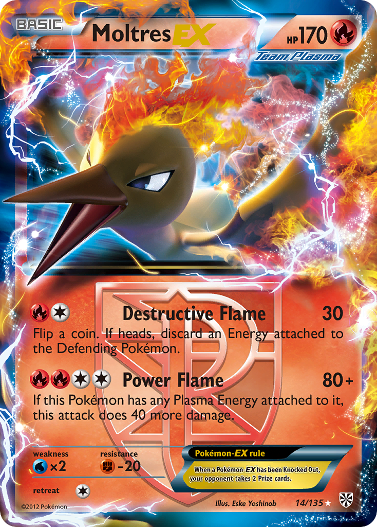 Moltres EX (14/135) [Black & White: Plasma Storm] | Tables and Towers