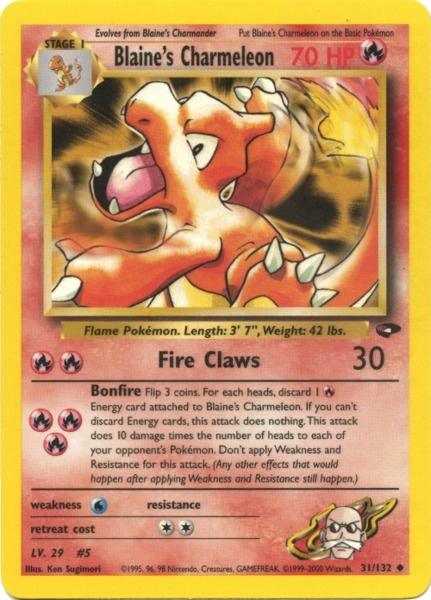 Blaine's Charmeleon (31/132) [Gym Challenge Unlimited] | Tables and Towers