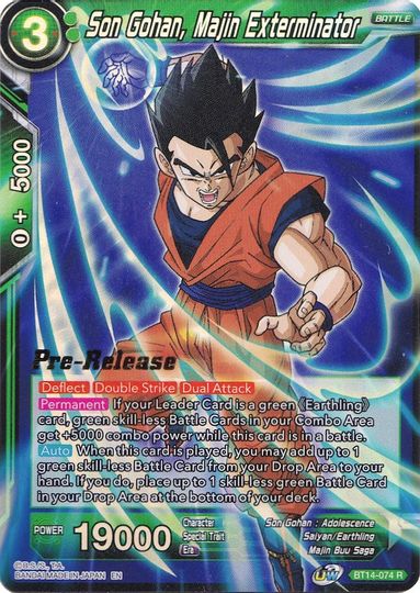 Son Gohan, Majin Exterminator (BT14-074) [Cross Spirits Prerelease Promos] | Tables and Towers