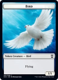 Bird (001) // Soldier Double-Sided Token [Kaldheim Commander Tokens] | Tables and Towers