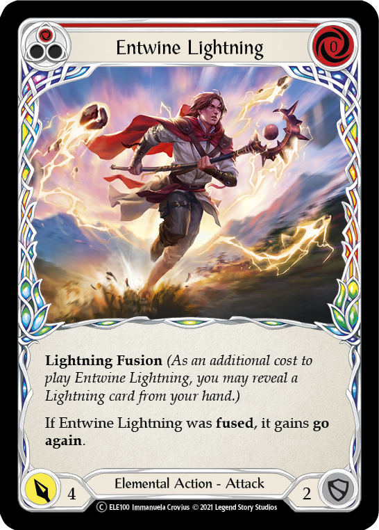 Entwine Lightning (Red) [U-ELE100] (Tales of Aria Unlimited)  Unlimited Rainbow Foil | Tables and Towers