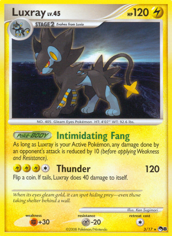 Luxray (3/17) [POP Series 8] | Tables and Towers