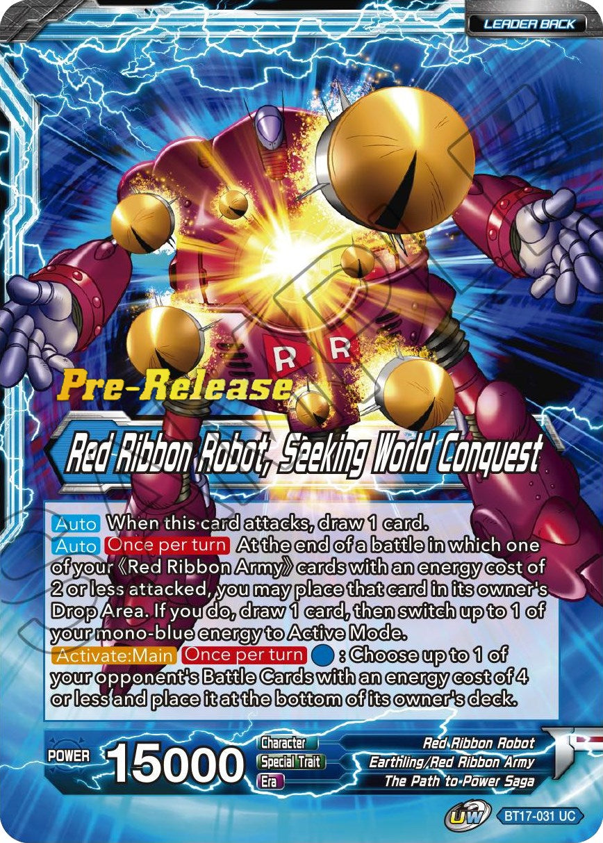 Commander Red // Red Ribbon Robot, Seeking World Conquest (BT17-031) [Ultimate Squad Prerelease Promos] | Tables and Towers