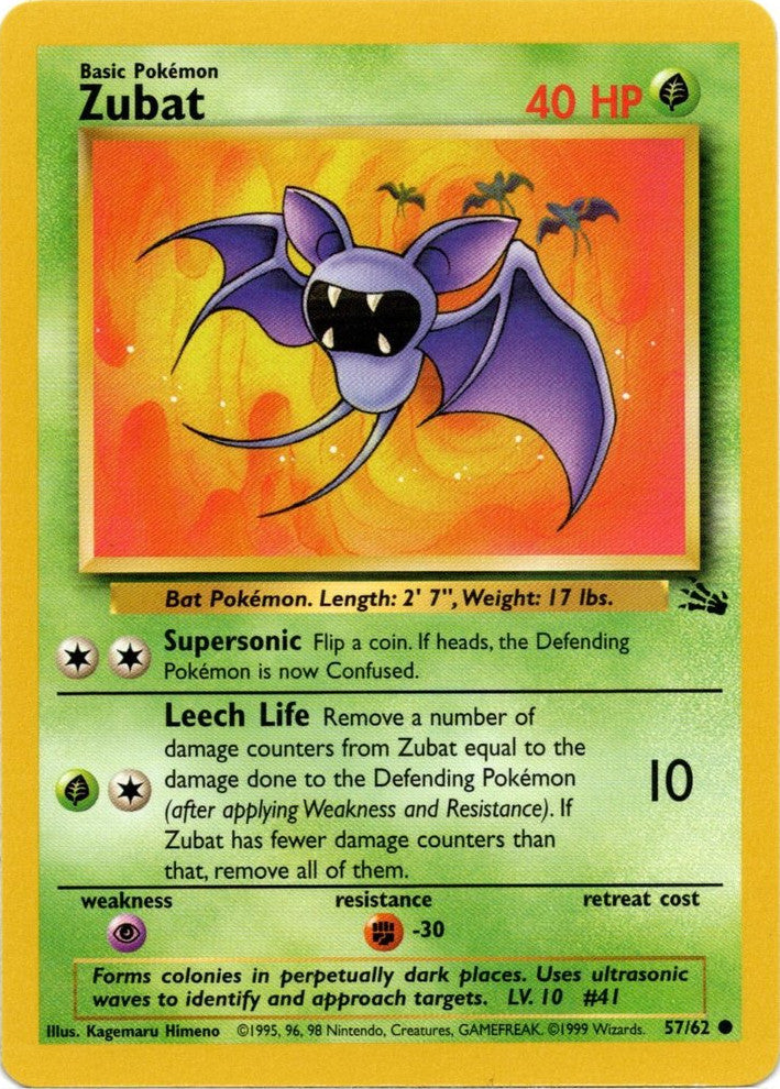 Zubat (57/62) [Fossil Unlimited] | Tables and Towers