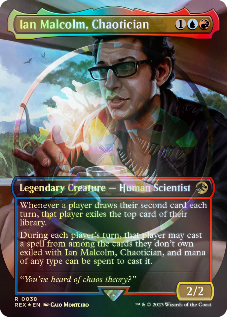 Ian Malcolm, Chaotician Emblem (Borderless) [Jurassic World Collection Tokens] | Tables and Towers