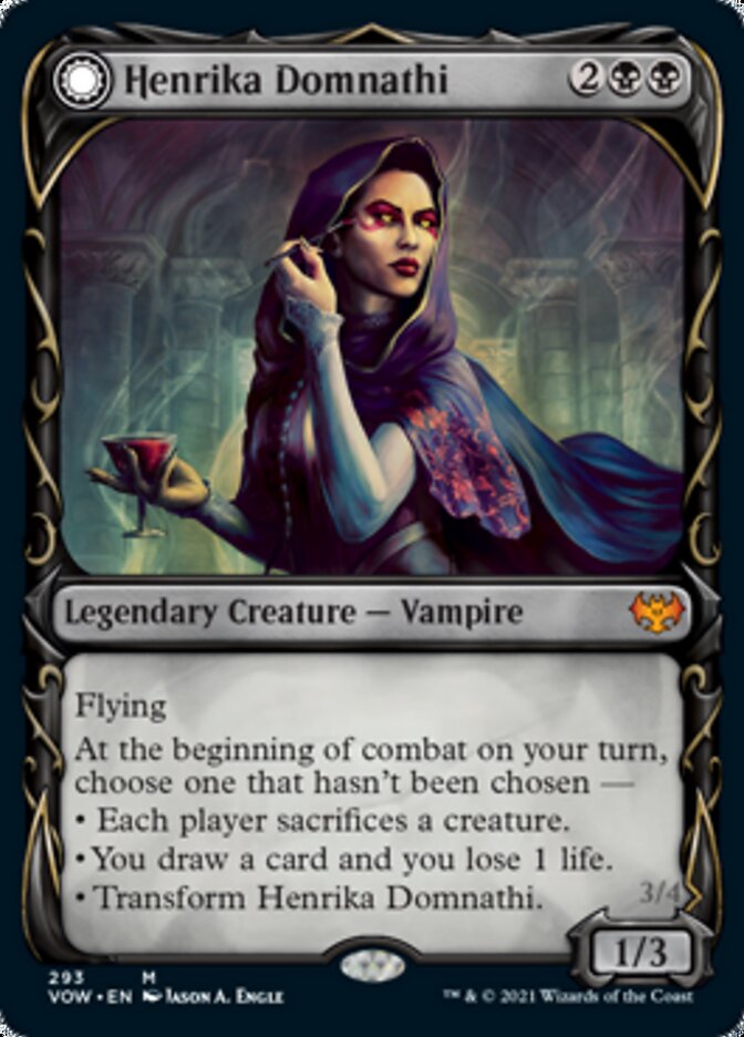 Henrika Domnathi // Henrika, Infernal Seer (Showcase Fang Frame) [Innistrad: Crimson Vow] | Tables and Towers