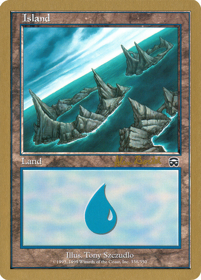 Island (ab338a) (Alex Borteh) [World Championship Decks 2001] | Tables and Towers