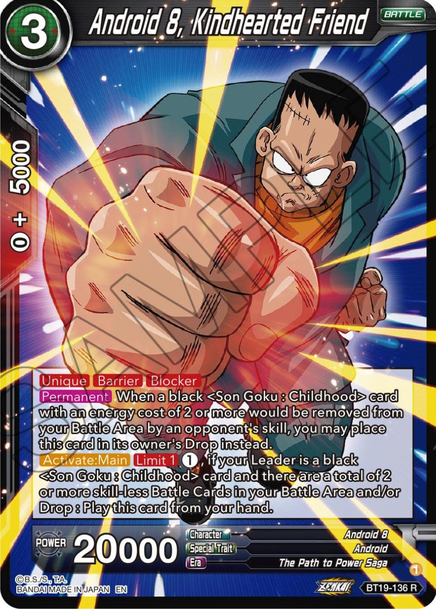 Android 8, Kindhearted Friend (BT19-136) [Fighter's Ambition] | Tables and Towers