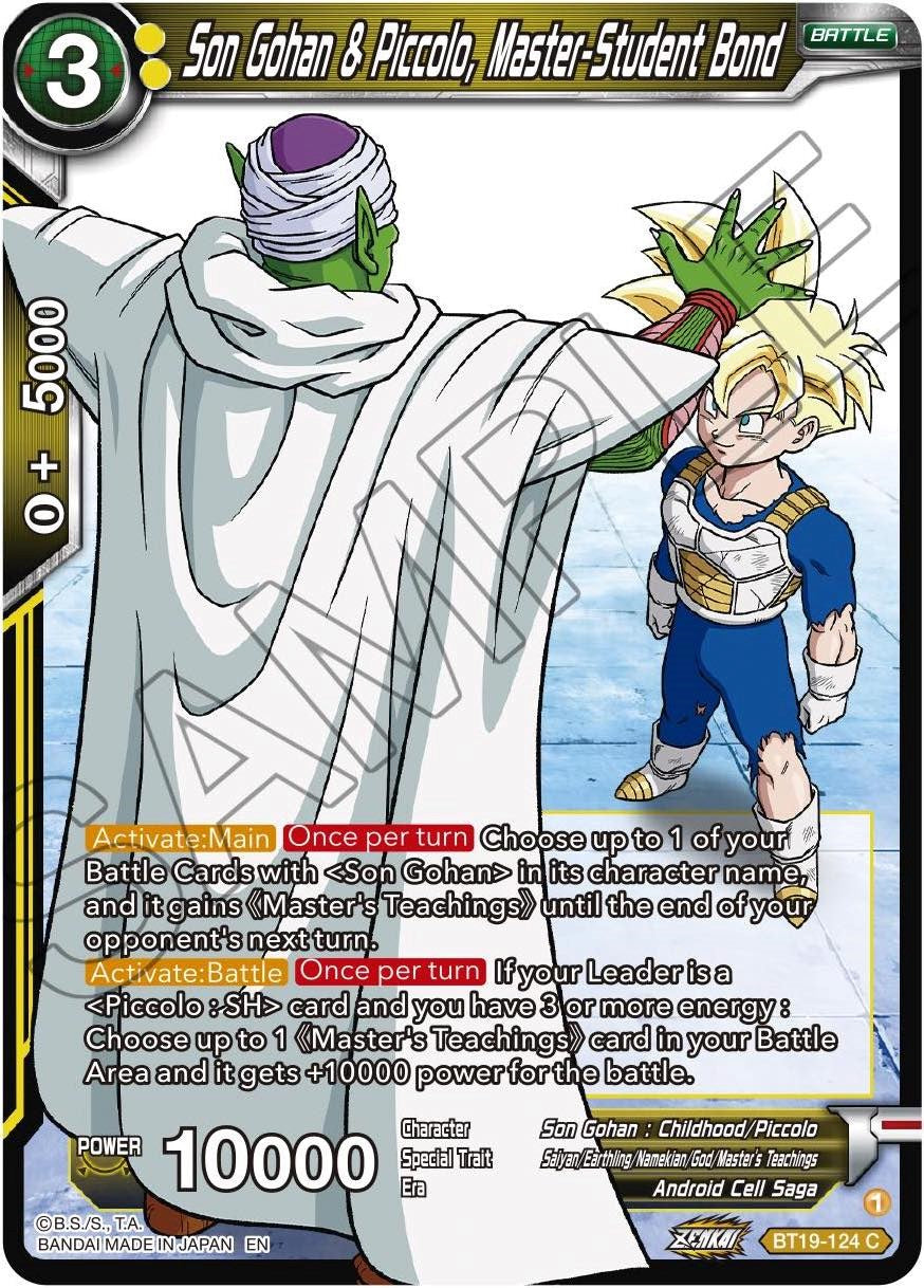 Son Gohan & Piccolo, Master-Student Bond (BT19-124) [Fighter's Ambition] | Tables and Towers