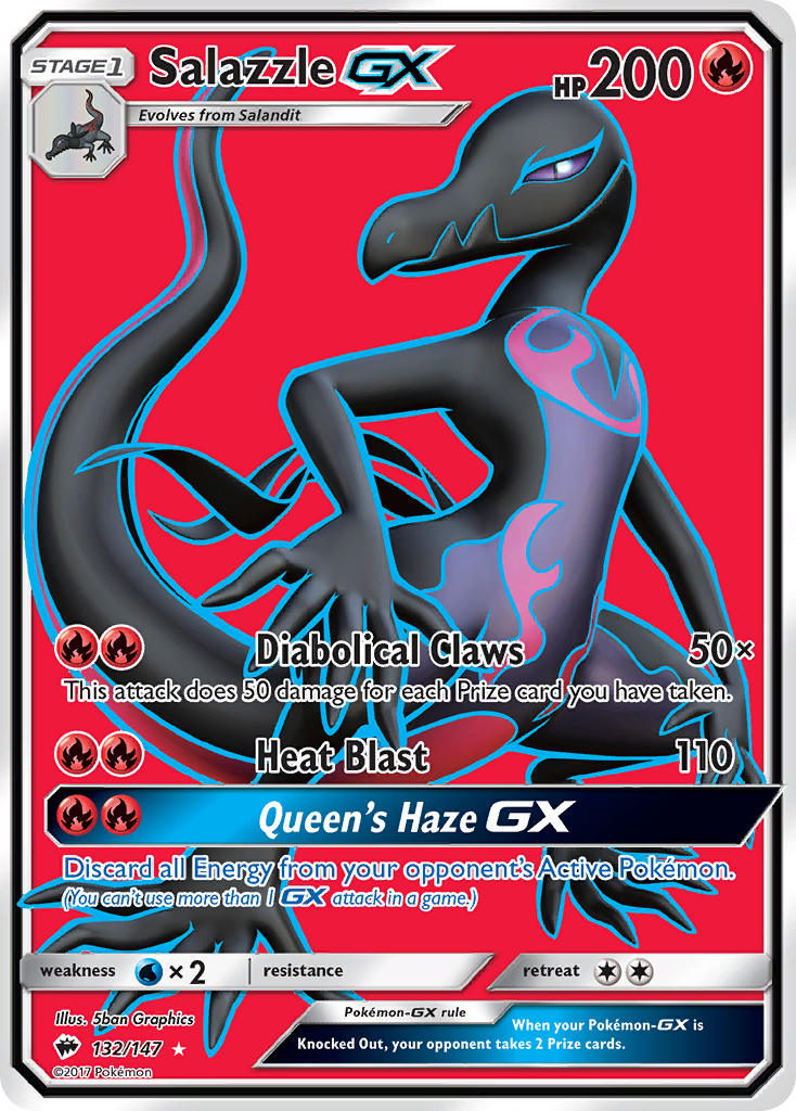 Salazzle GX (132/147) [Sun & Moon: Burning Shadows] | Tables and Towers