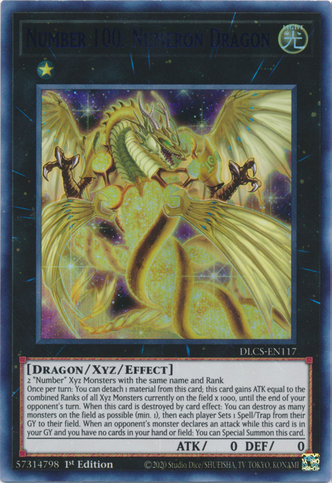 Number 100: Numeron Dragon (Blue) [DLCS-EN117] Ultra Rare | Tables and Towers