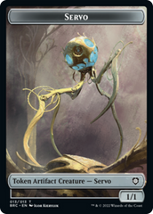 Servo // Phyrexian Horror Double-Sided Token [The Brothers' War Commander Tokens] | Tables and Towers