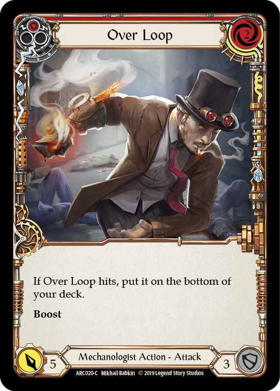 Over Loop (Red) [ARC020-C] (Arcane Rising)  1st Edition Rainbow Foil | Tables and Towers