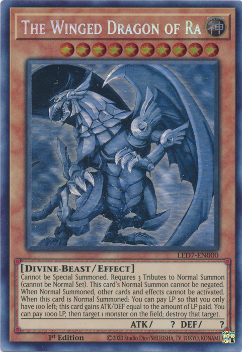 The Winged Dragon of Ra (Ghost Rare) [LED7-EN000] Ghost Rare | Tables and Towers