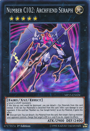 Number C102: Archfiend Seraph [MP15-EN024] Super Rare | Tables and Towers