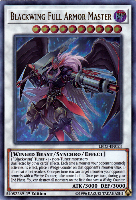 Blackwing Full Armor Master [LED3-EN023] Ultra Rare | Tables and Towers