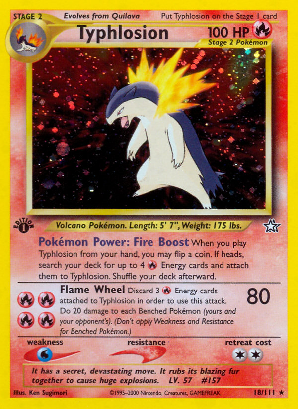 Typhlosion (18/111) [Neo Genesis 1st Edition] | Tables and Towers