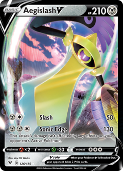 Aegislash V (126/185) [Sword & Shield: Vivid Voltage] | Tables and Towers