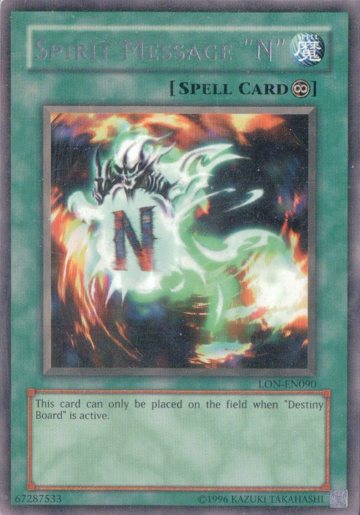 Spirit Message "N" [LON-EN090] Rare | Tables and Towers