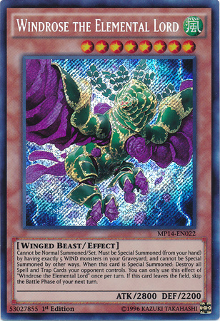 Windrose the Elemental Lord [MP14-EN022] Secret Rare | Tables and Towers