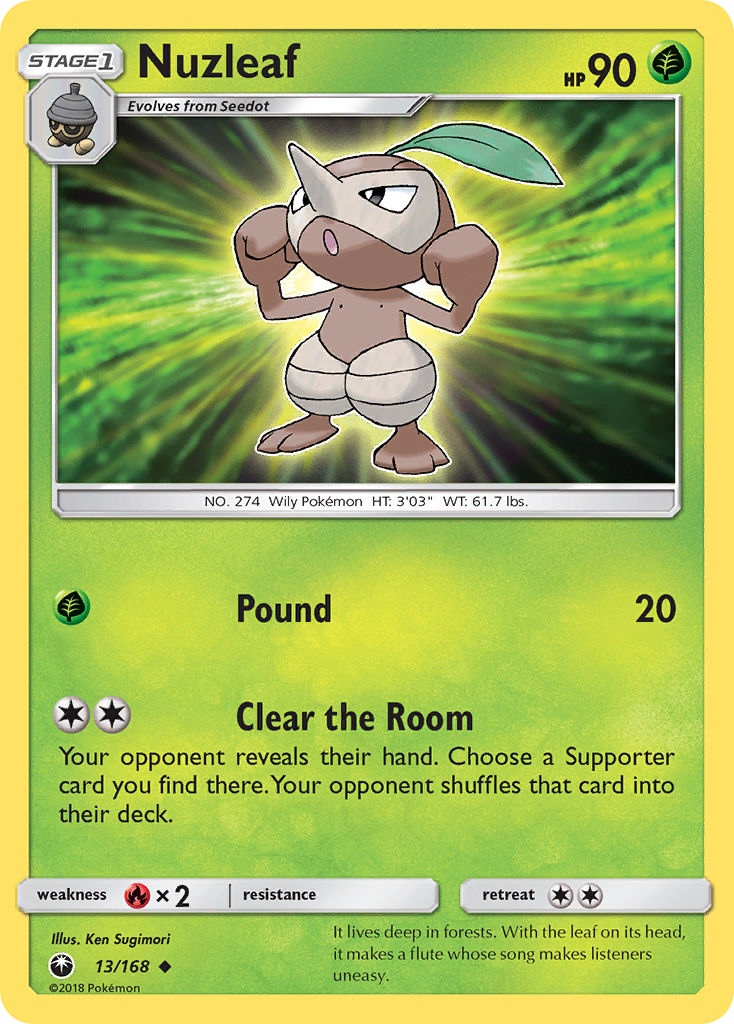 Nuzleaf (13/168) [Sun & Moon: Celestial Storm] | Tables and Towers