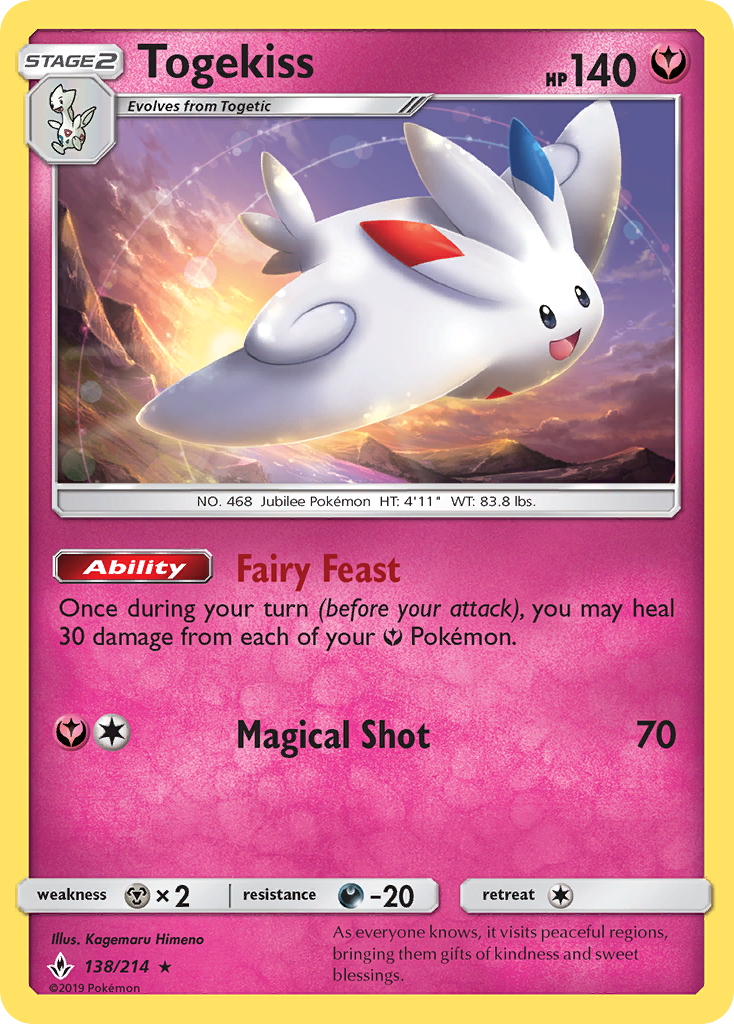 Togekiss (138/214) [Sun & Moon: Unbroken Bonds] | Tables and Towers