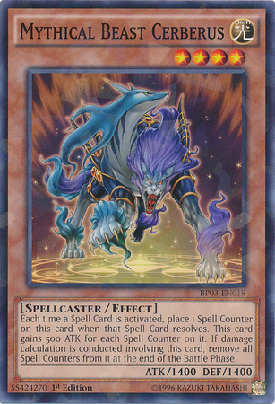 Mythical Beast Cerberus [BP03-EN018] Shatterfoil Rare | Tables and Towers