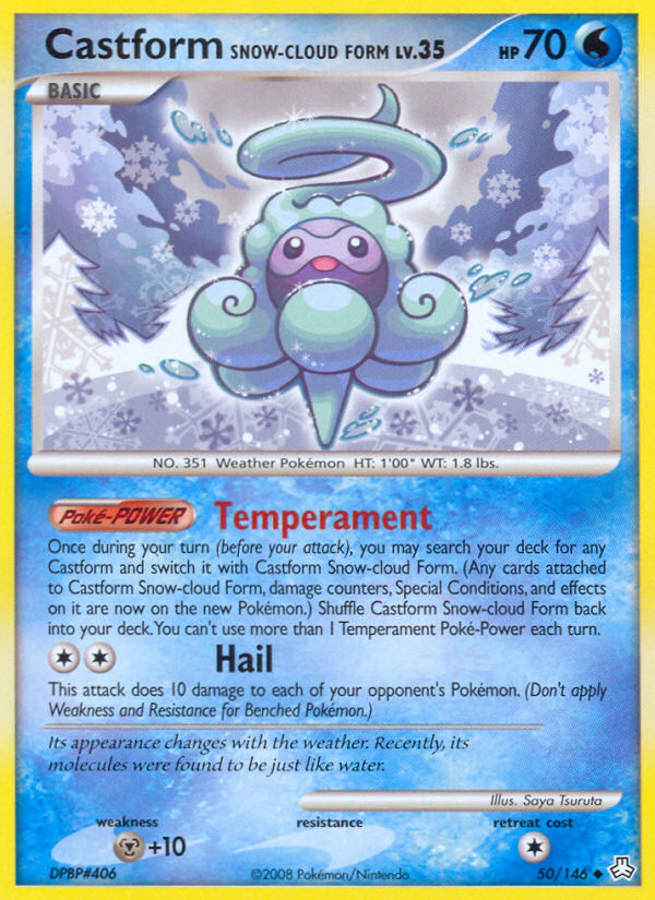 Castform Snow-cloud Form (50/146) [Diamond & Pearl: Legends Awakened] | Tables and Towers