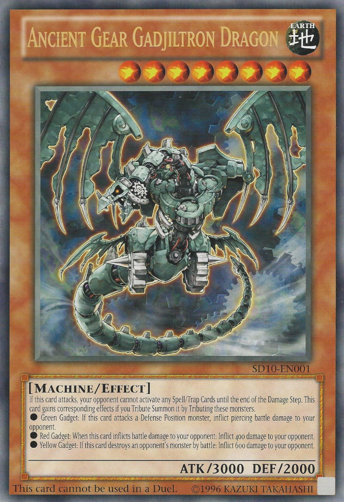 Ancient Gear Gadjiltron Dragon (Oversized) (Machine Madness) [SD10-EN001] Promo | Tables and Towers