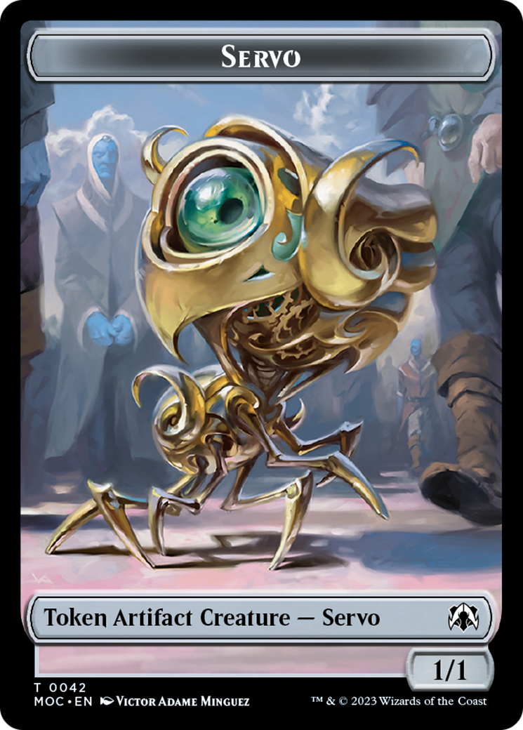 Feather // Servo Double-Sided Token [March of the Machine Commander Tokens] | Tables and Towers