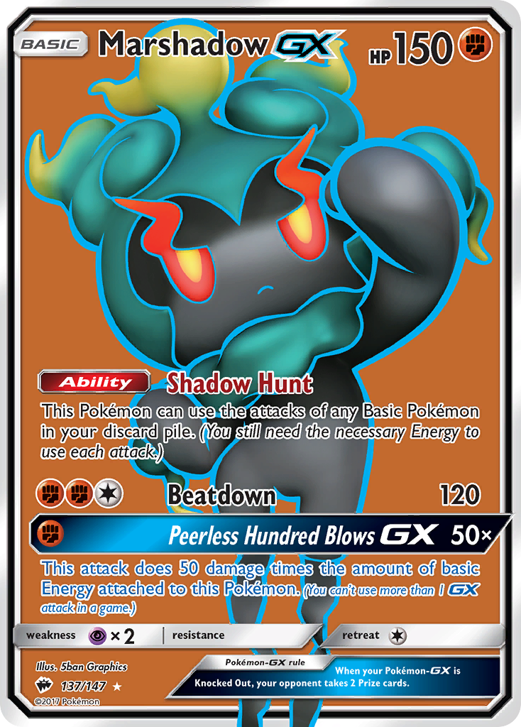 Marshadow GX (137/147) [Sun & Moon: Burning Shadows] | Tables and Towers