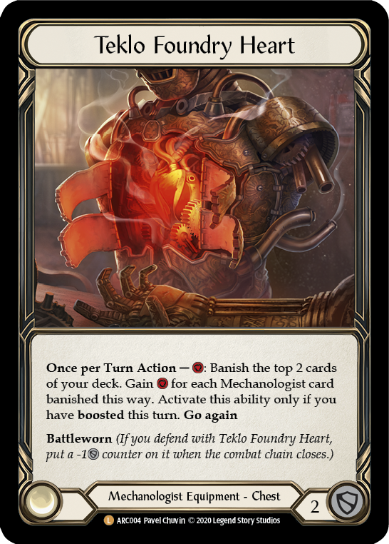 Teklo Foundry Heart [U-ARC004] (Arcane Rising Unlimited)  Unlimited Rainbow Foil | Tables and Towers