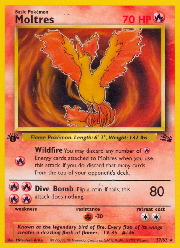 Moltres (27/62) [Fossil 1st Edition] | Tables and Towers