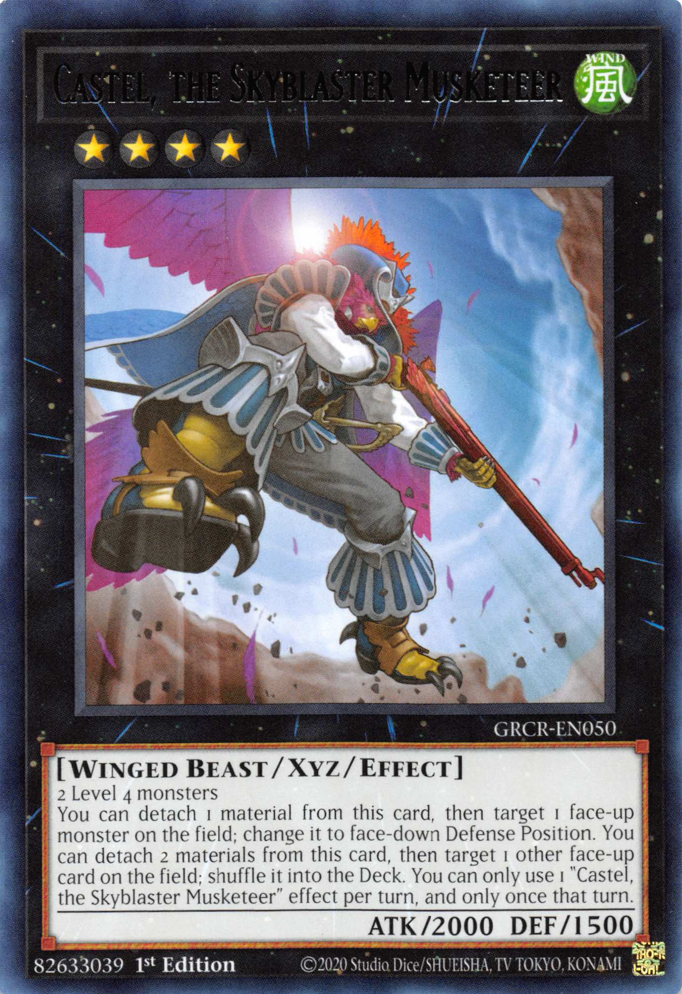 Castel, the Skyblaster Musketeer [GRCR-EN050] Rare | Tables and Towers