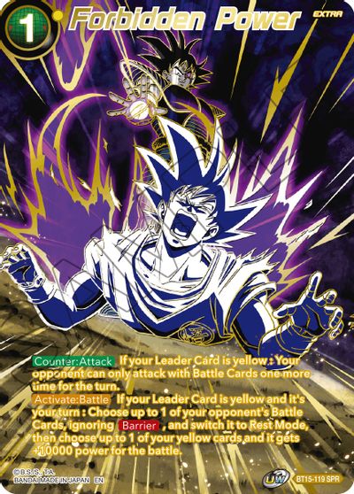 Forbidden Power (SPR) (BT15-119) [Saiyan Showdown] | Tables and Towers