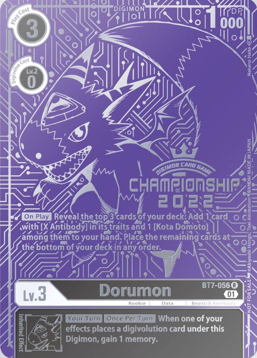 Dorumon [BT7-056] (2022 Championship Finals Top 16) [Next Adventure Promos] | Tables and Towers