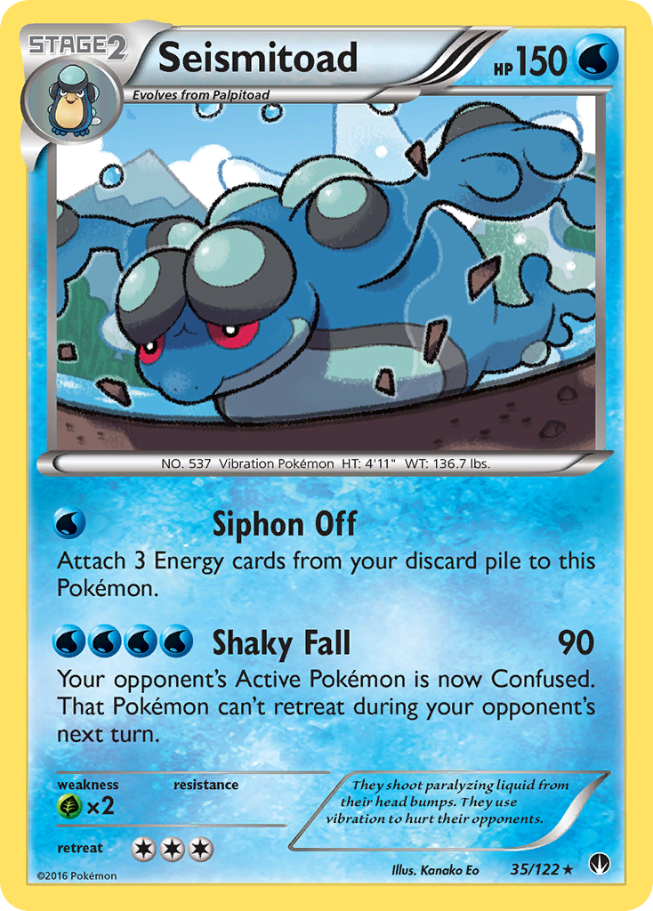 Seismitoad (35/122) [XY: BREAKpoint] | Tables and Towers