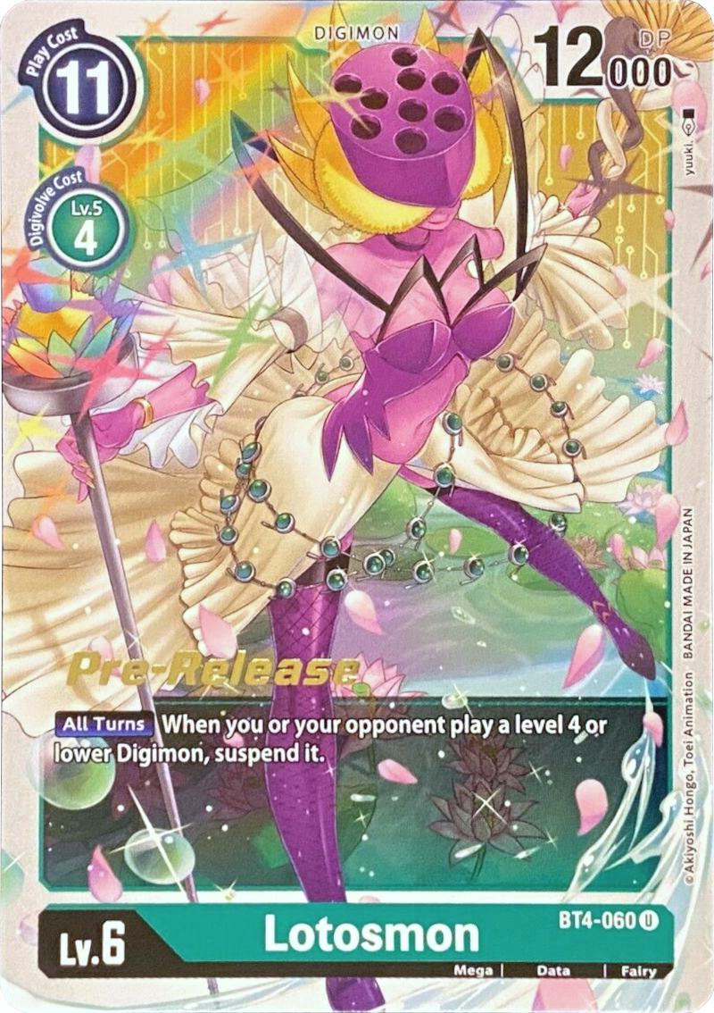 Lotosmon [BT4-060] [Great Legend Pre-Release Promos] | Tables and Towers