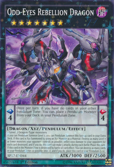 Odd-Eyes Rebellion Dragon [SP17-EN044] Starfoil Rare | Tables and Towers